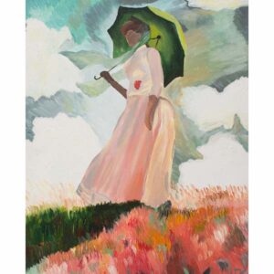 Paint "Woman With Parasol" by Claude Monet